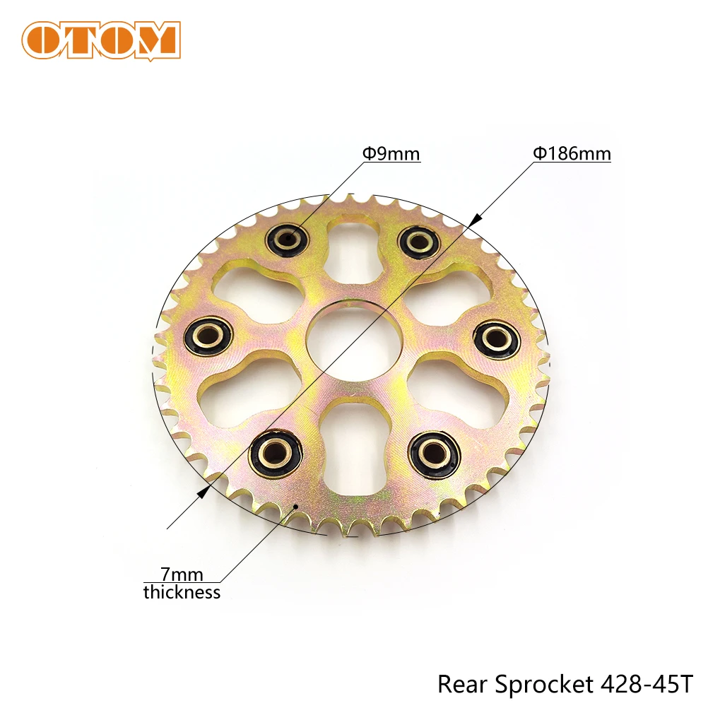 OTOM для Yamaha XG250 XG 250 запчасти для мотоциклов TRICKER 428 задняя цепная пластина 45T 48T 50 T приводная передняя Звездочка 15T 428H-132 звенья