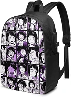 kyouka travel usb backpack 17 inch school gaming computer backpacks gift for women men college students teens