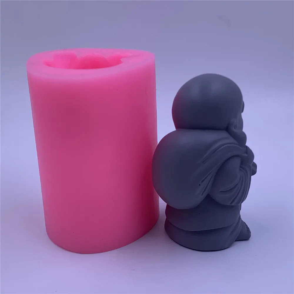 Силиконовая форма для сумки Будды изготовления свечей 3D эпоксидная смола