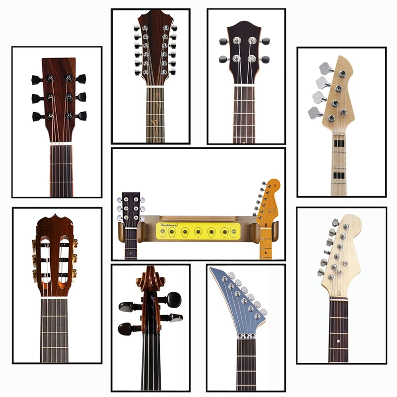 Настенная деревянная вешалка для гитары Rockhouse подвесной кронштейн полка