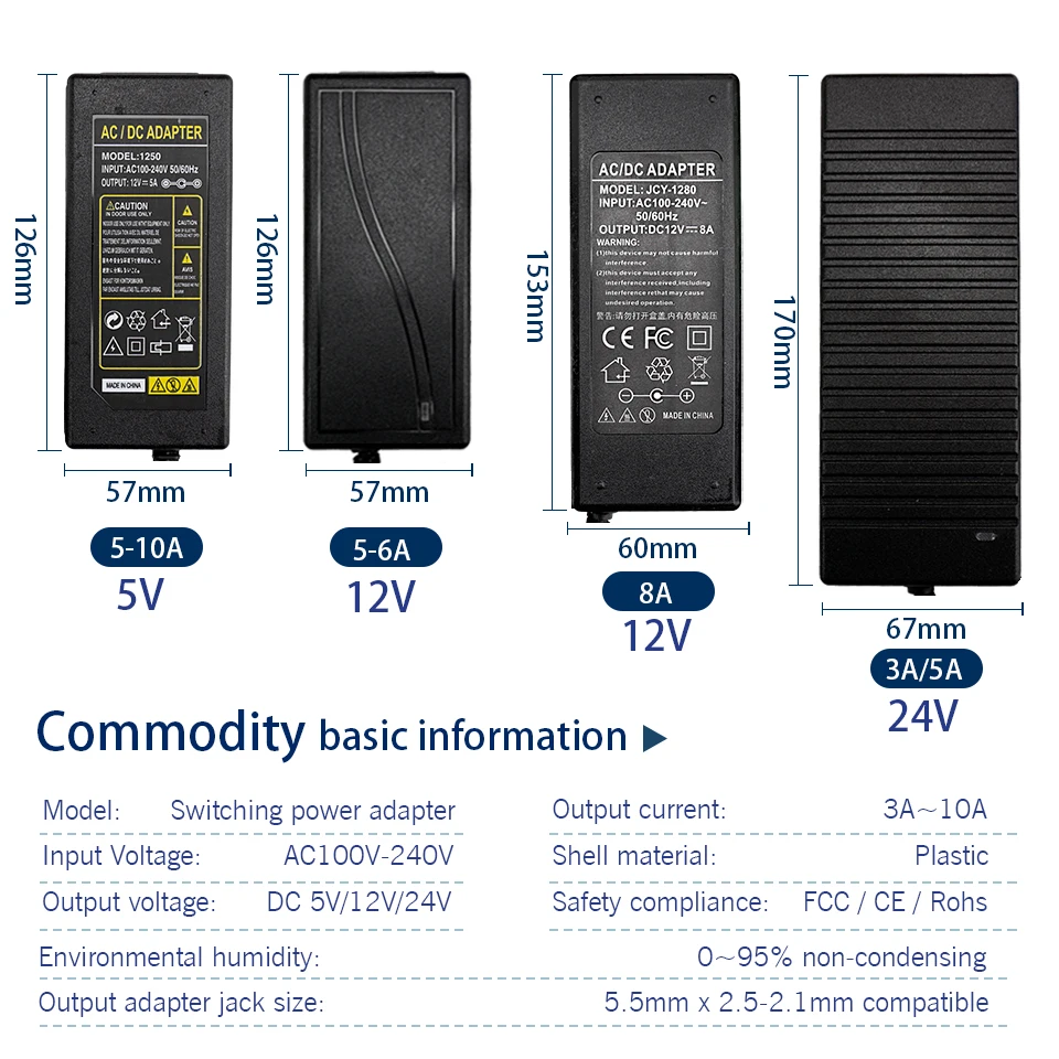 4 шт./лот адаптер источника питания 12 В постоянного тока 5 в 24 преобразователь