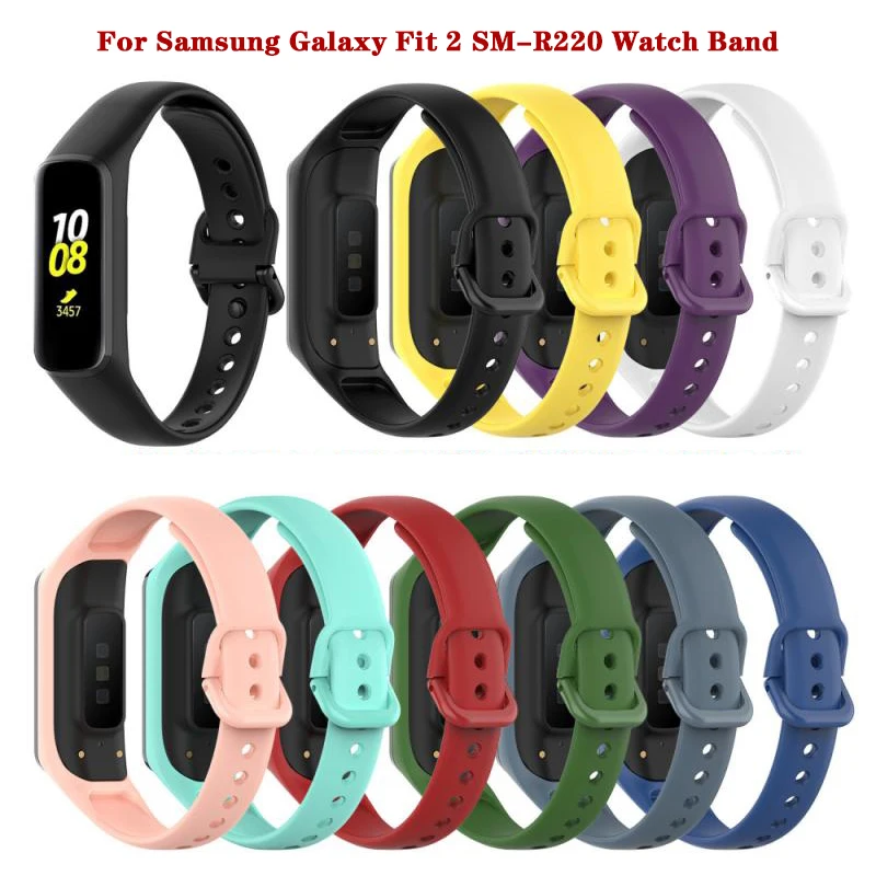 Correa de silicona para Samsung Galaxy Fit 2 SM-R220, pulsera de reloj deportiva de repuesto para Samsung Galaxy Fit 2