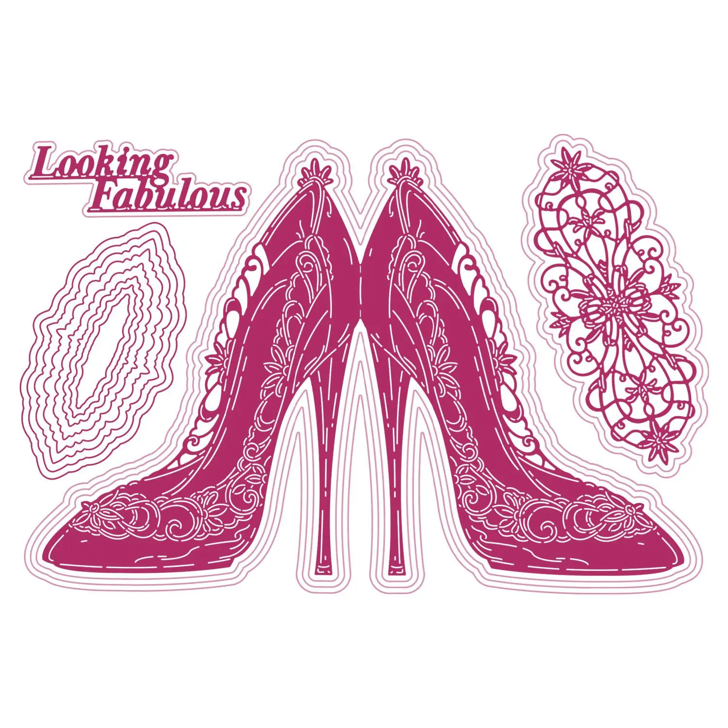 

Killer Heels Card Shape Die Craft Metal Cutting Dies Embossing Mold Scrapbook Paper Blade Punch Template Decoration 2022 New