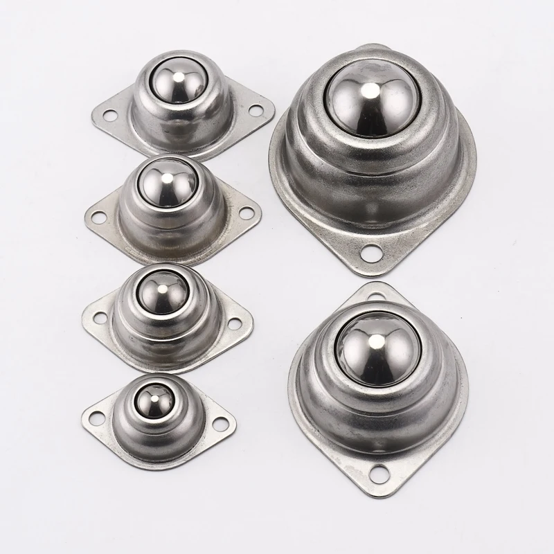 

4pcs Metal Steel Swivel Ball Caster Wheel Car Robot Universal Eye Round Wheel for Machinery Trolleys Furniture Hardware
