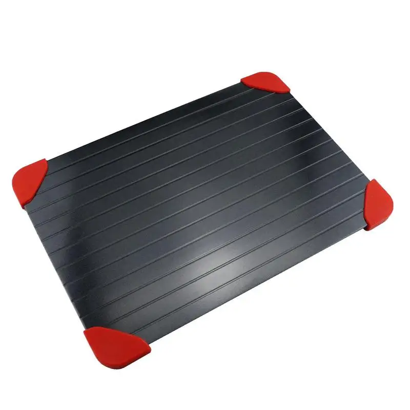 

Meat Thawing Board Aluminum Quick Food Defrosting Tray Defrosting Board Thawing Plate For Frozen Meat Rapid Thaw With 4 Rubber