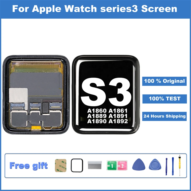 100% Original Screen for Apple Watch Series 3 GPS LCD Display Touch Screen Replacement for iwatch S3 LTE Display 38mm 42mm