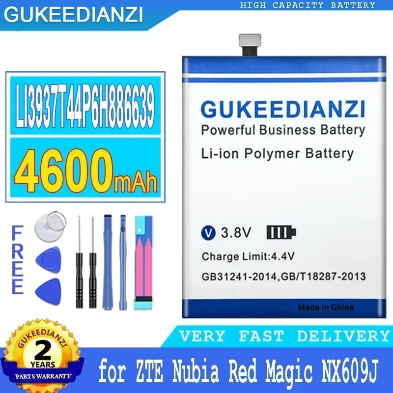Аккумуляторы для мобильных телефонов 4600 мАч LI3937T44P6H 886639 Для ZTE Nubia Red Magic Mars red Devil