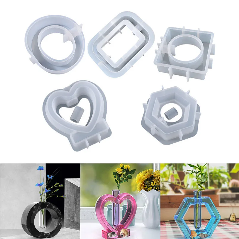 

Vase Silicone Molds DIY Epoxy Resin Crystal Glue Mold Handmade Home Decor Vase Branch Hydroponic Planter Mould