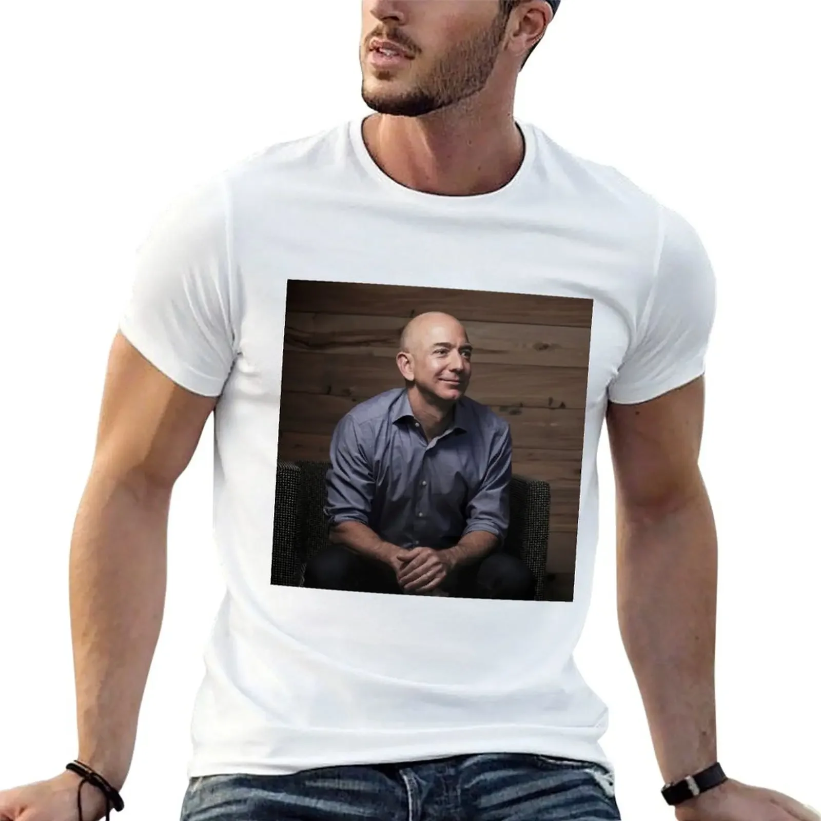 Футболка Jeff Bezos для мальчика уличная одежда мужские большие и высокие футболки