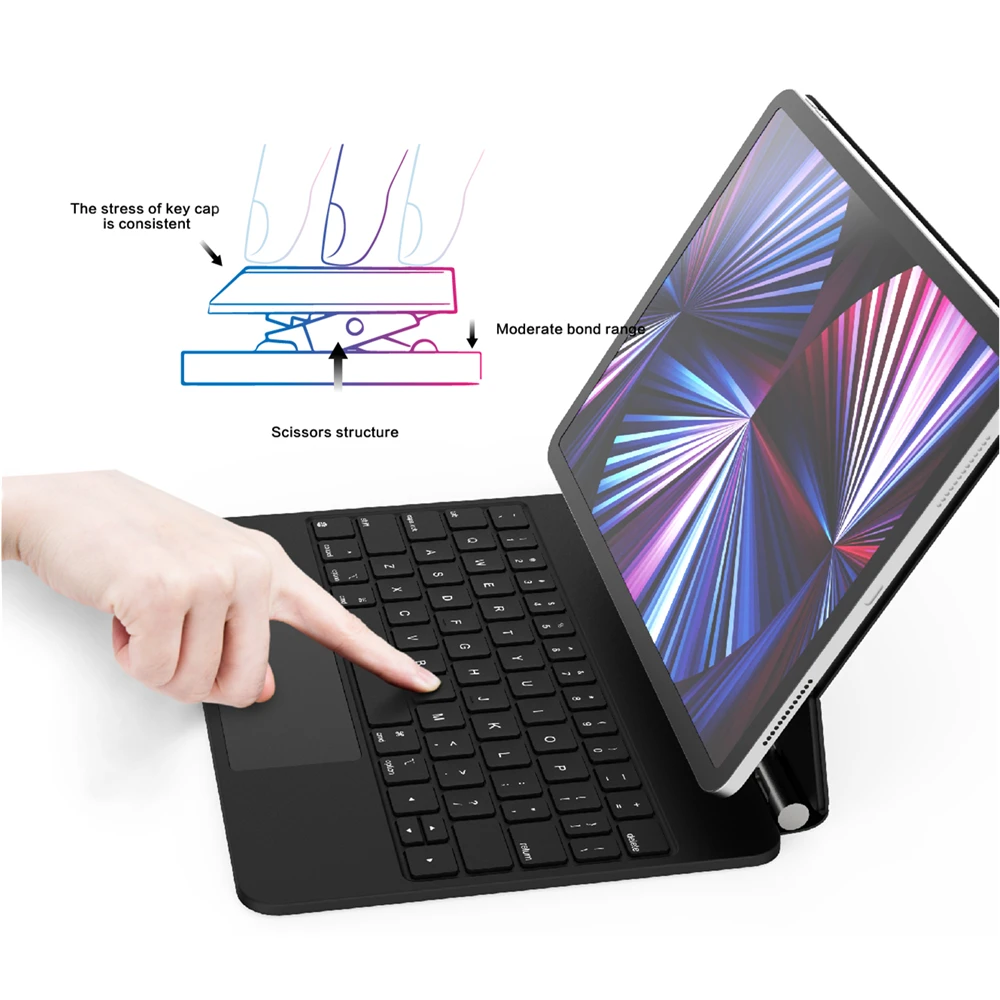 

Aluminum Alloy Material Magnetic Docking Mini Smart Connector Keyboard