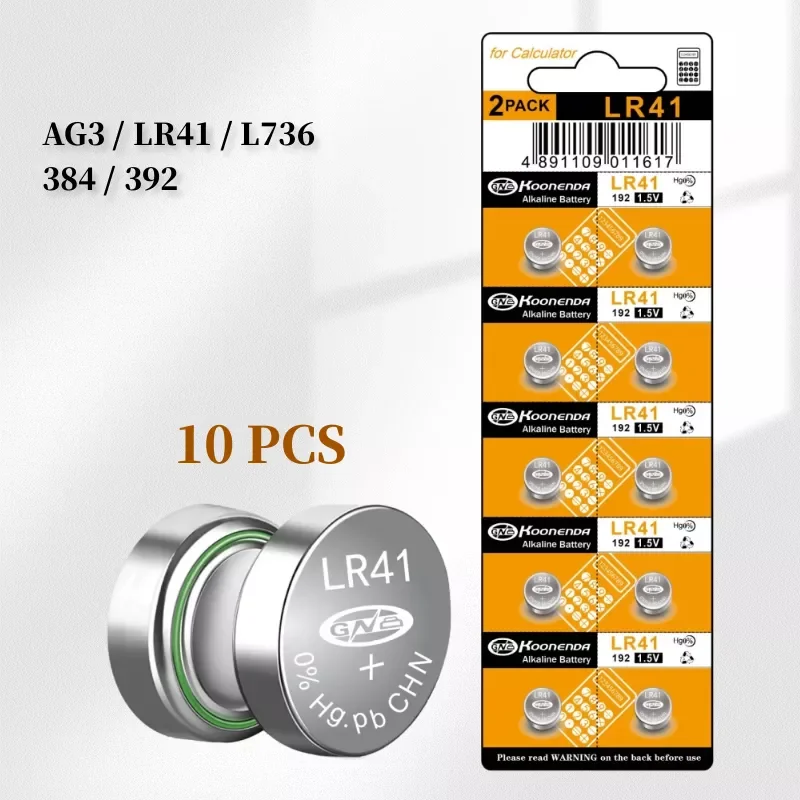 

2023 10pcs AG3 1.55V Alkaline Button Battery AG3 192 LR41 SR41SW L736 Coin Cell Button Batteries For Watches Toys