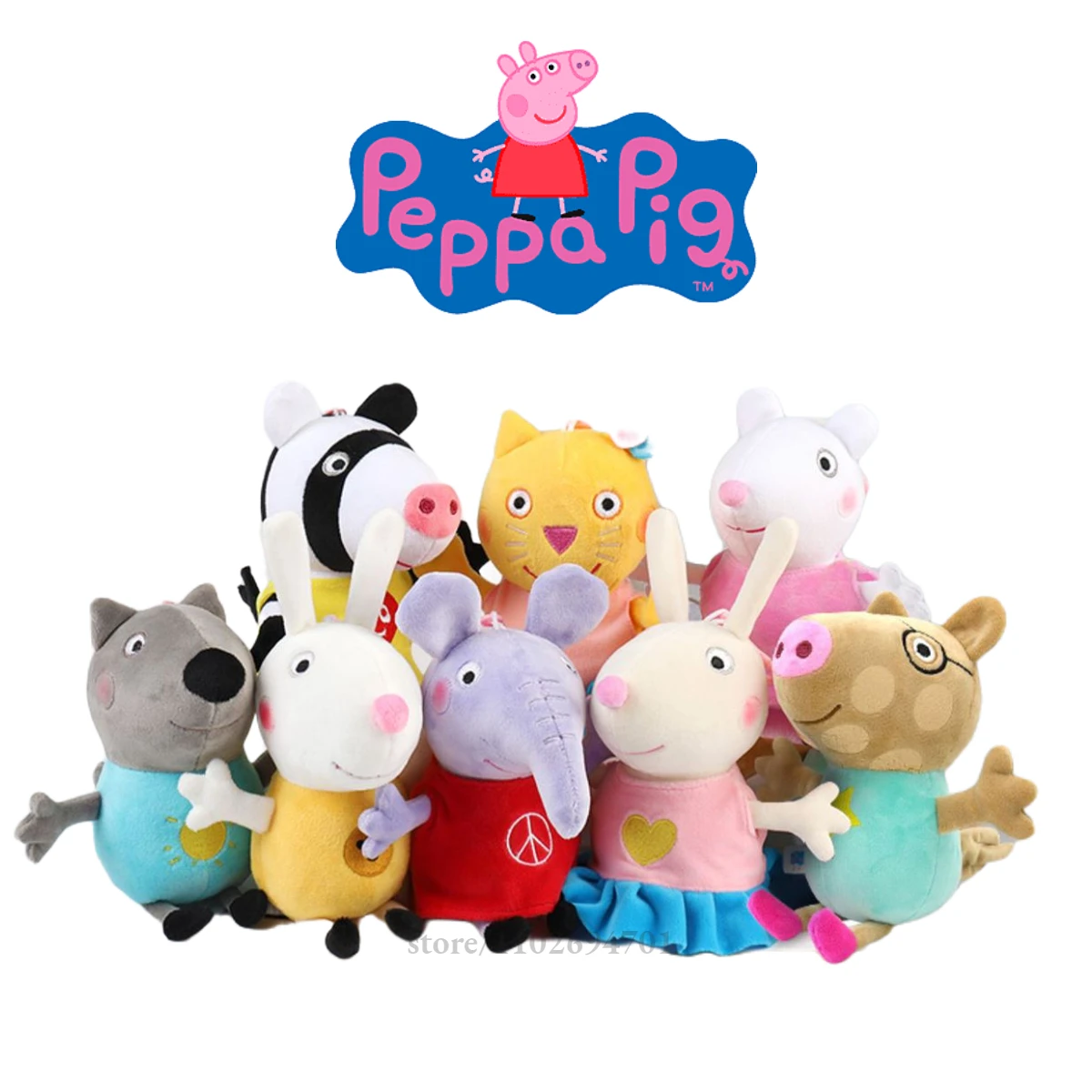 

30cm Peppa Pig Kindergarten Good Friends Plush Toy Plushie Dolls Soft Stuffed Animals Kawaii Kids Toy Gift for Baby Boy Girls
