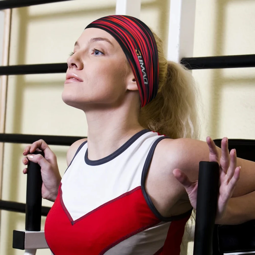 Спортивная повязка на голову эластичная для йоги бега пота бандаж тренировок
