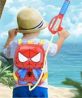new disney spiderman childrens backpack water gun toy anime figures marvel water beach bathing drifting toy kids birthday gift