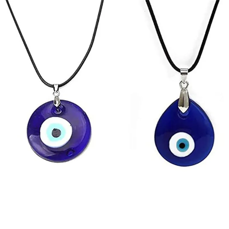 

Vintage Turkish Evil Eye Pendant Choker Necklace Lucky Blue Evil Eyes Clavicle Chain Necklace Party Jewelry For Women Girls Gift