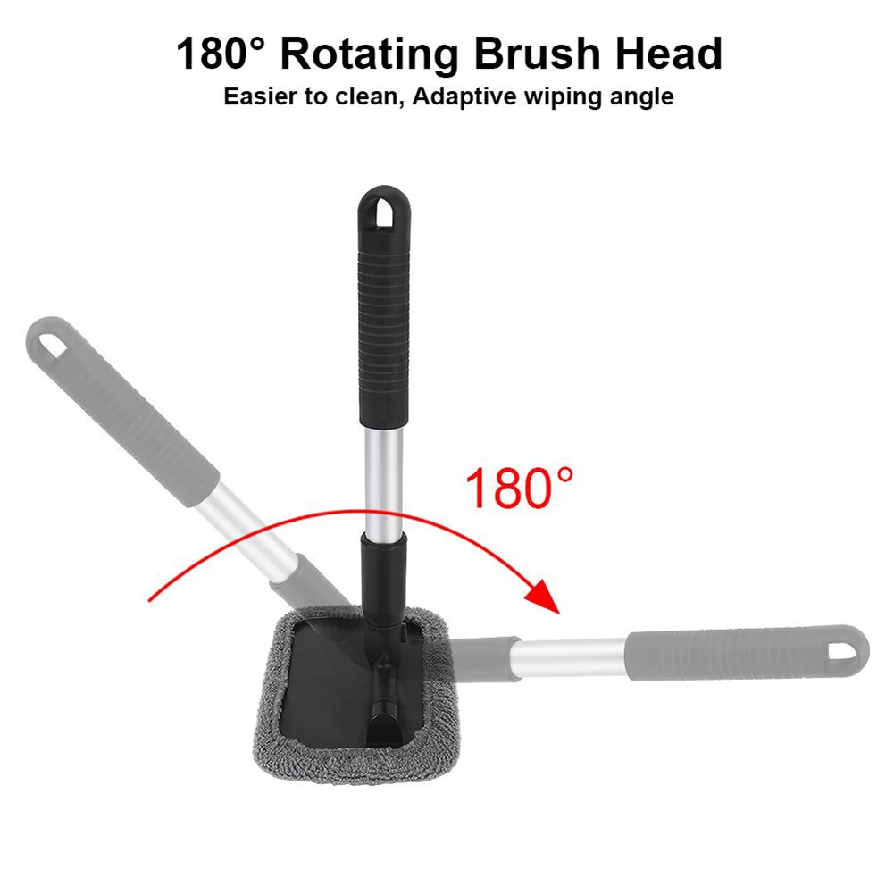 

Car Windshield Cleaner Auto Micro Fiber Cleaning Tool Glass Wiper Wash Brush Kit Retractable Glass Cleaning Brush Handle