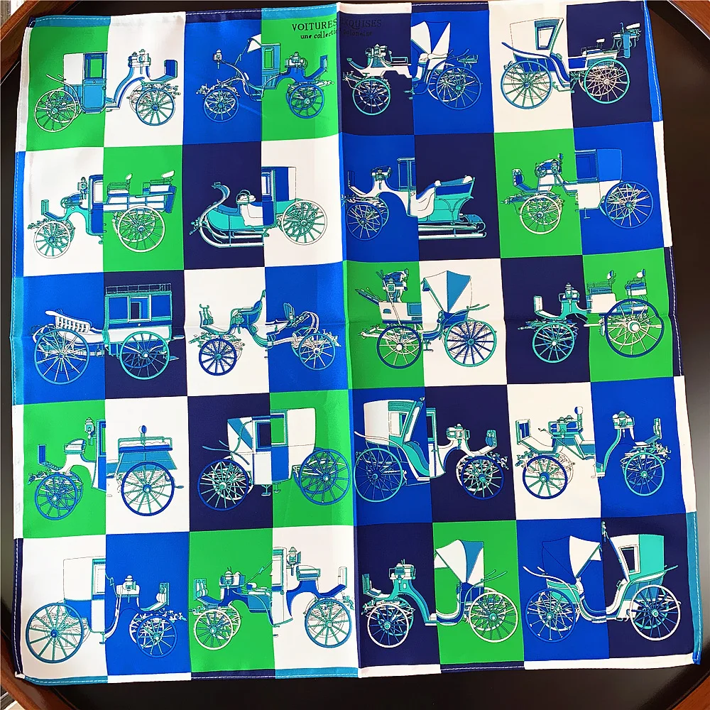 

Женский квадратный шарф-повязка в клетку, 53 см