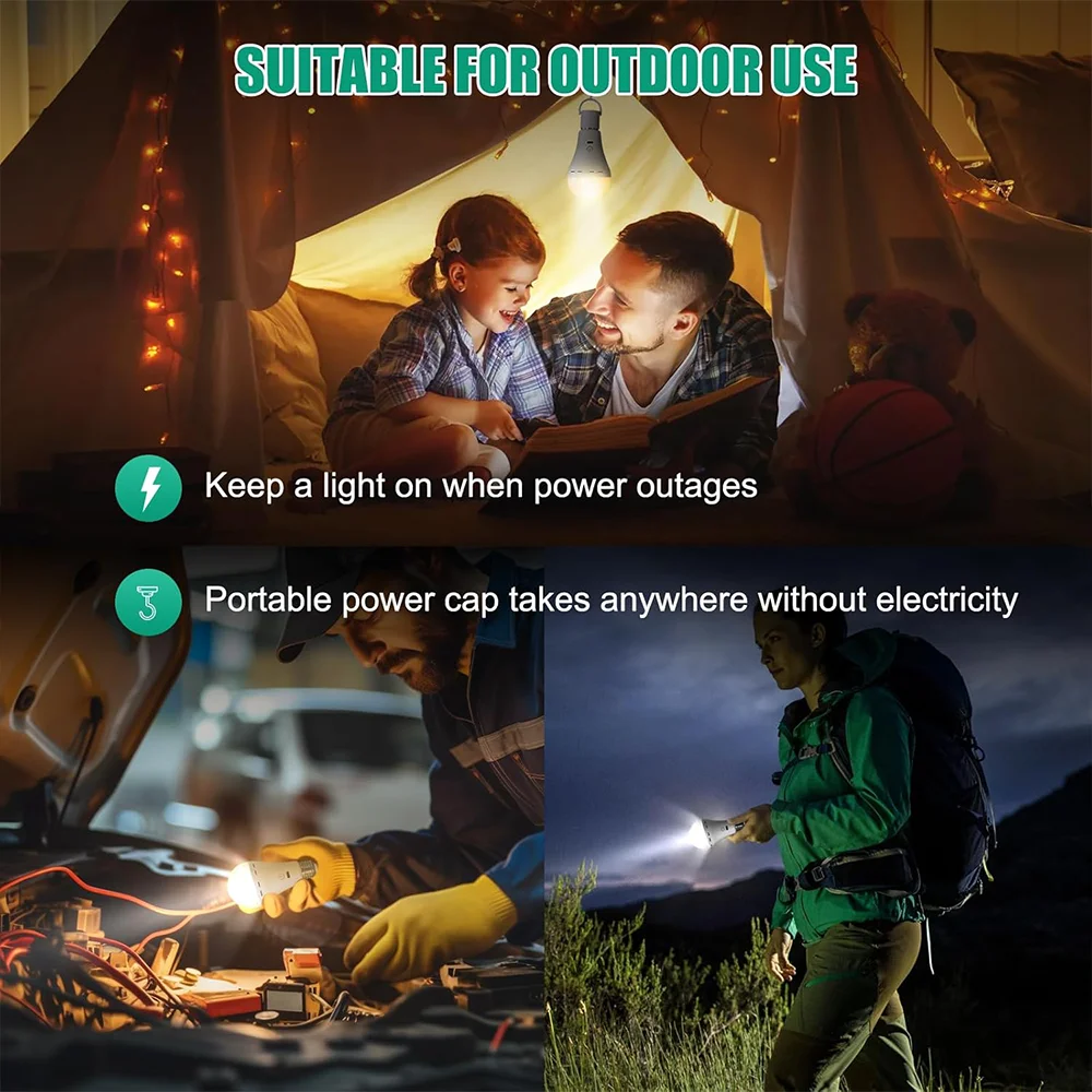 Перезаряжаемые лампочки с пультом дистанционного управления 3-цветное изменение