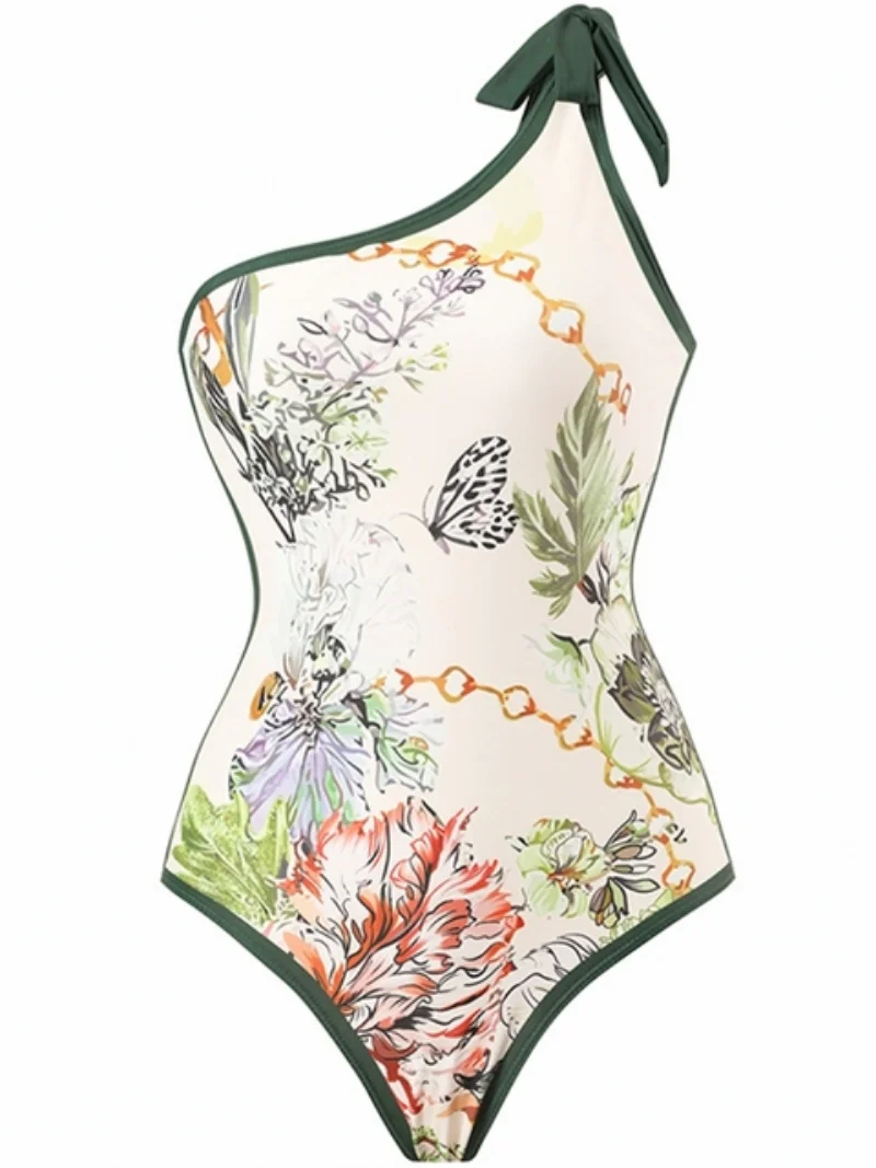 Vintage Women Swimwear One Piece Swimsuit Luxury Bikini Backless Beach Dress Designer Bathing Suit Summer Surf Wear Beachwear