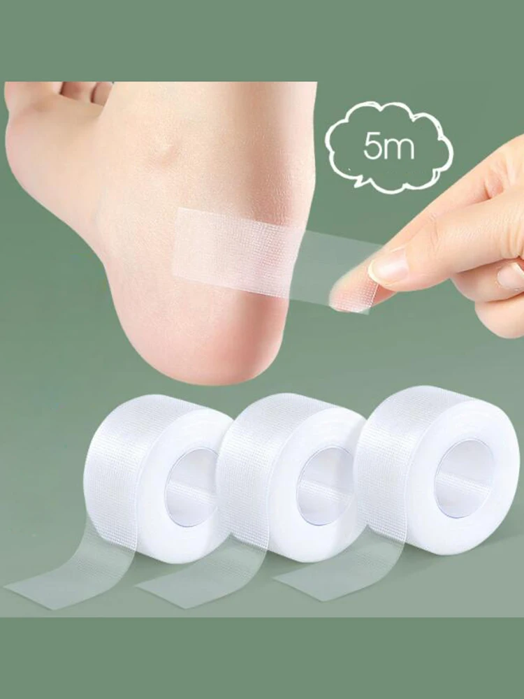 

1 Piece Anti-Wear PE Heel Sticker Tape Heel Patch Waterproof First Aid Blister Pedicure Pad Foot Care, 5M X 2.5CM Per Roll