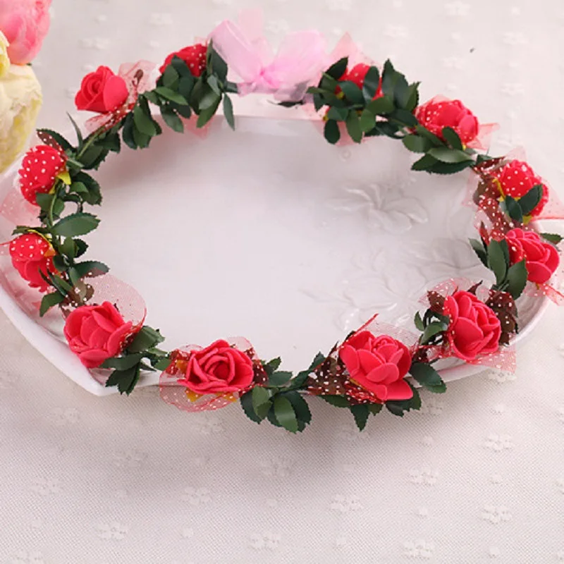 Ленточные Ободки с Цветами для Женщин и Девочек Розы - Цветочные Венки