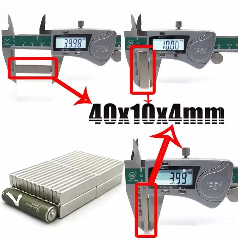 40x10x3 40x10x4 40x10x5 мм 2/5/10/20/50/100 шт. N35 блок супер мощный сильный неодимовый квадратный
