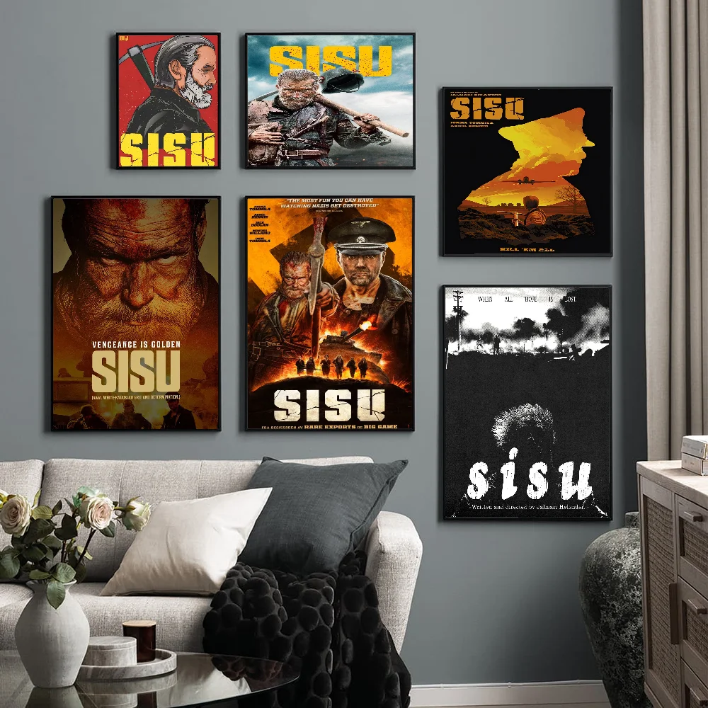 New Action Movie Sisu Vintage Posters Sticky Room Home Bar Cafe Decor Kawaii