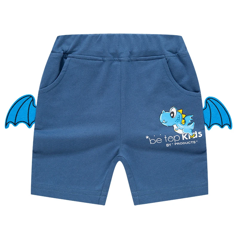 Boys Half Pants Children Kids Elastic Waist Cotton Shorts Summer Clothing Cute Dinosaur Print