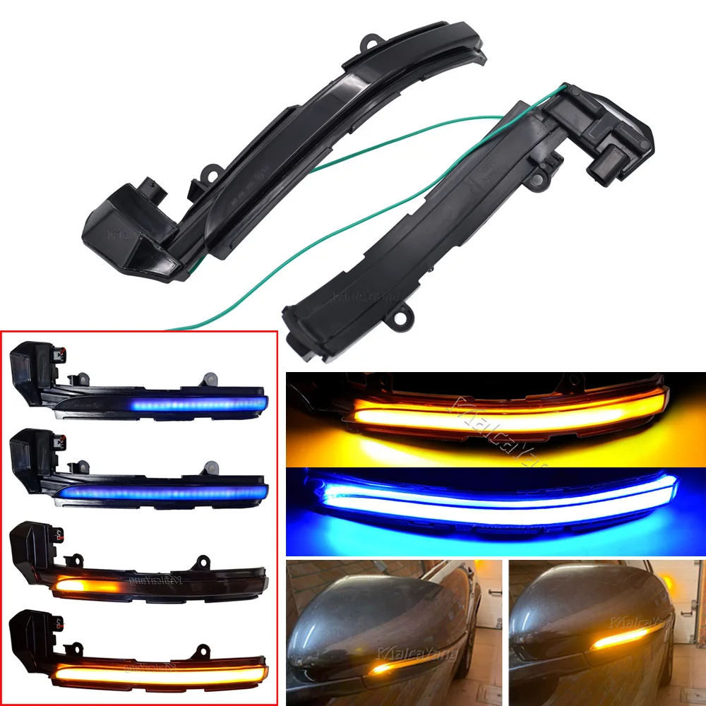 

2pcs LED Dynamic Turn Signal Light Side Mirror Indicator Lamp Sequential Blinker For Jaguar XE XF XFL XEL F-pace I-pace E-pace