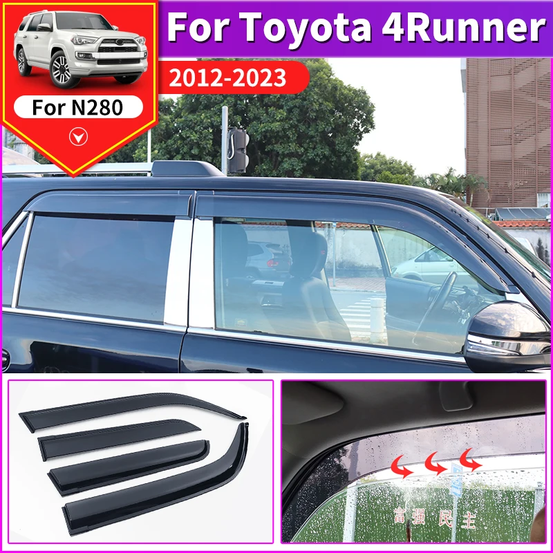Вентиляционный козырек для окон дефлектор дождя Toyota 4Runner 2012-2022 2021 2020 2019 2018