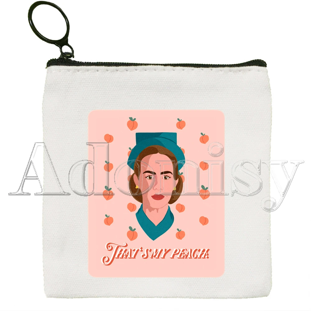 Sarah Paulson Simple Canvas Coin Purse Cute Cartoon Key Case Bag Lady Bag Coin Storage Bag