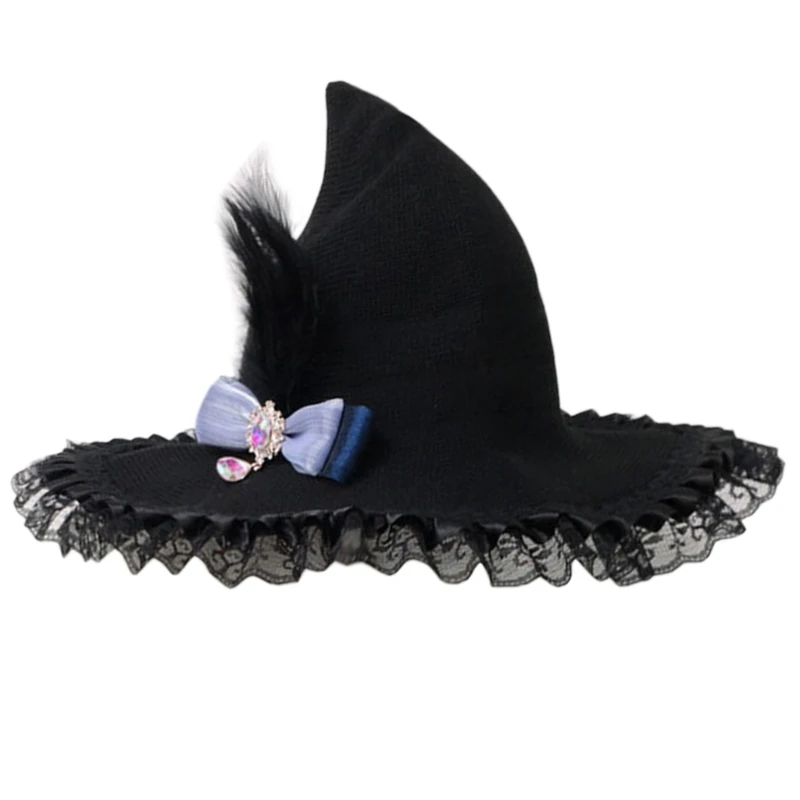 

E9LC Halloween Witch Hat Witch Pointed Hat Wizard Hat Magican Hat Halloween Party hat