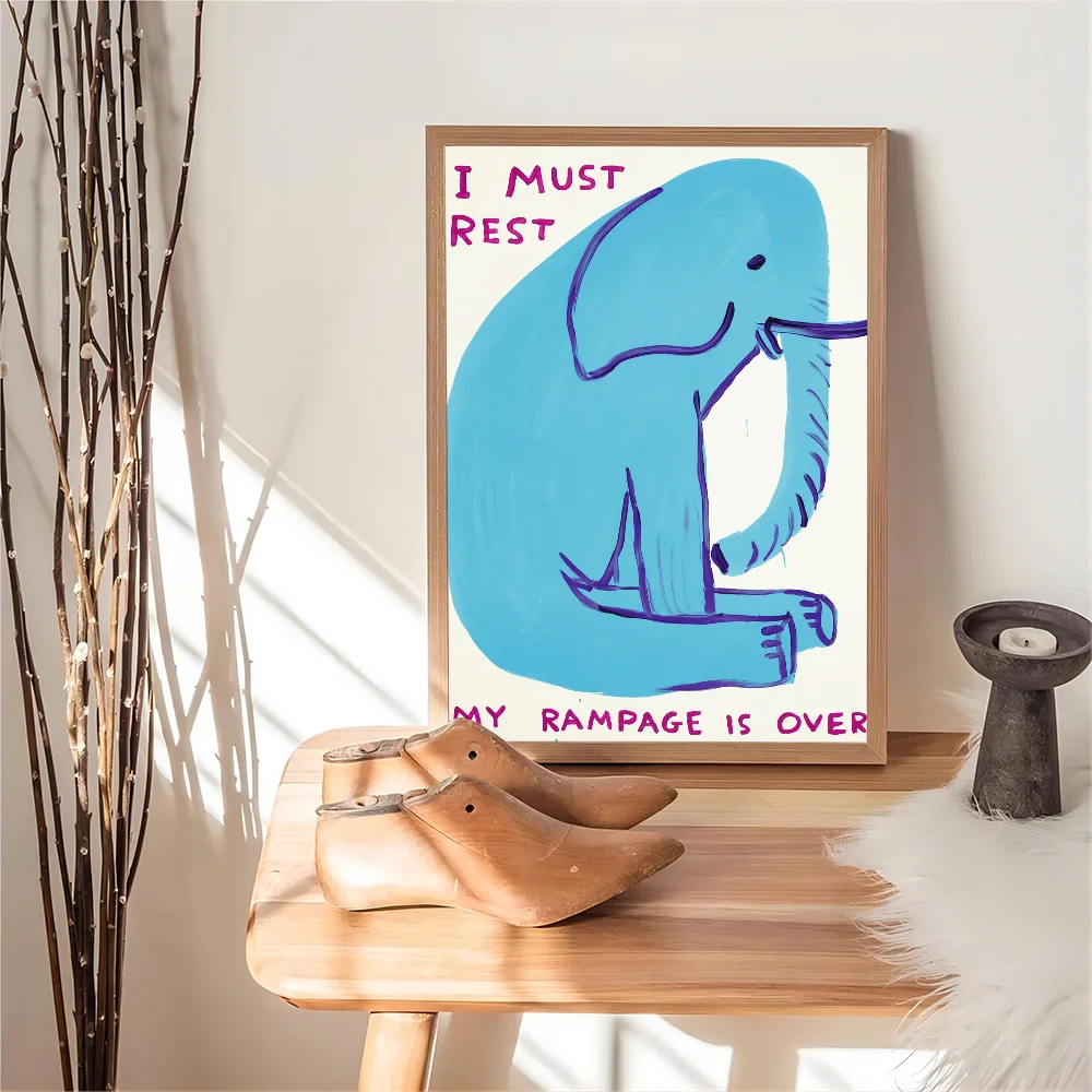 Фото D-Aavid S-Shrigley Art Nordic Classic аниме постер необычная наклейка на стену для гостиной, бара, украшения, декор, художественные наклейки на стену №3