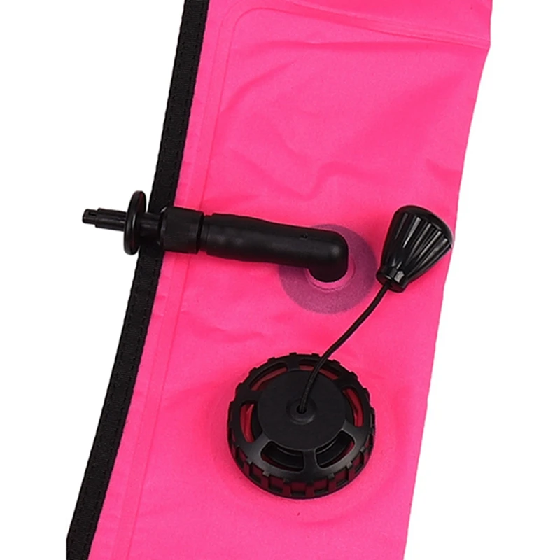 

2Pcs 1M Scuba Diving Inflatable SMB Surface Signal Marker Buoy Visibility Float Signal Tube Sausage,Rose Red