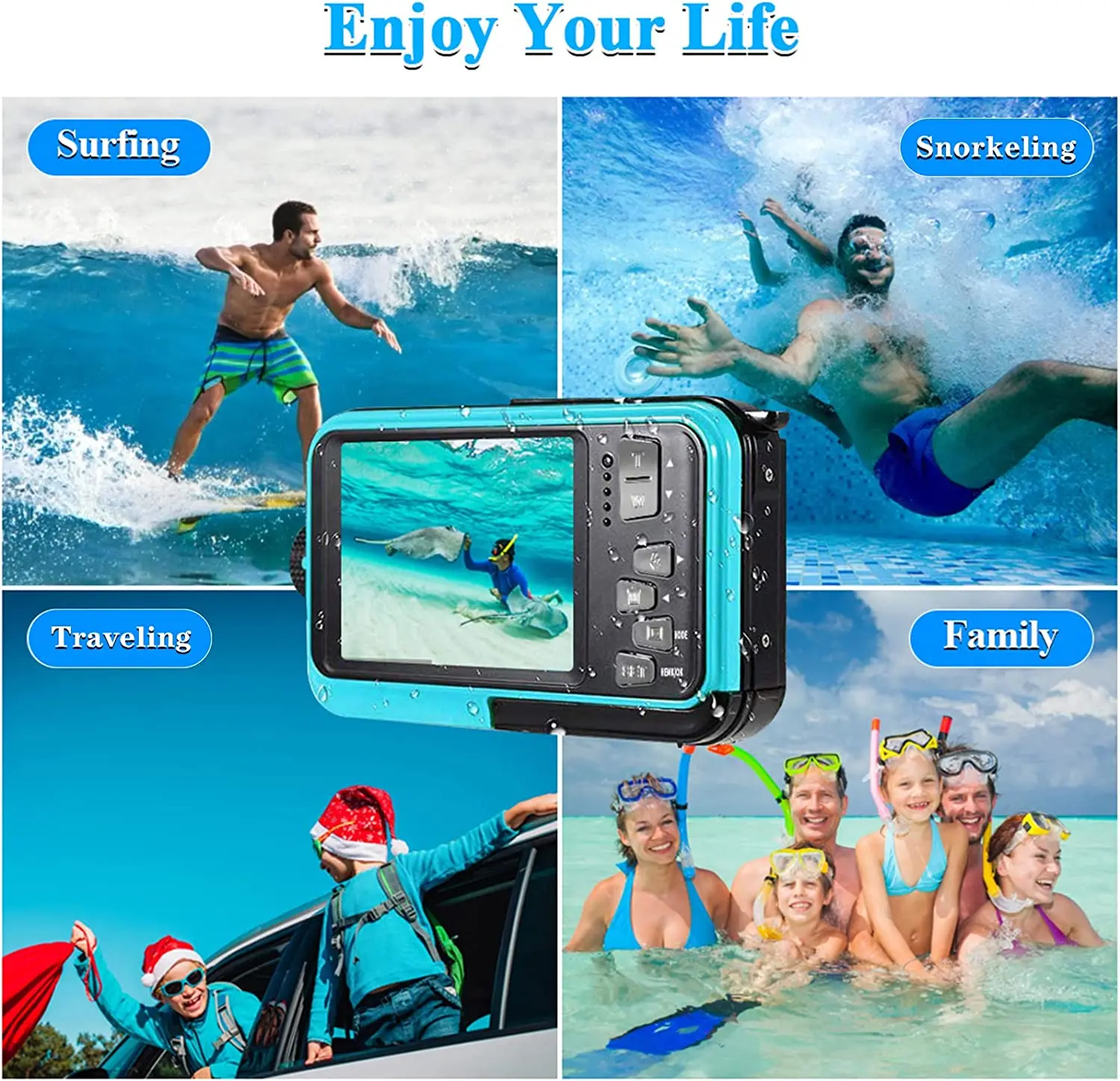 Камера s Full HD 2 7 K 48 МП видеорегистратор для селфи двойной экран 10 футов 16X цифровой