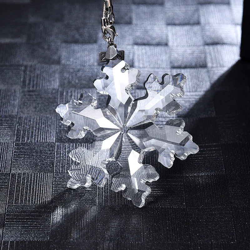 

Прозрачные хрустальные снежинки, подвеска для автомобиля, украшения, Ловец Солнца, снежинка, подвесная отделка, аксессуары, рождественские подарки