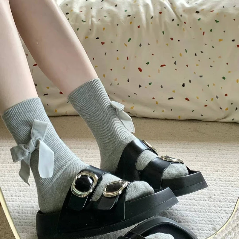 Кружевные средние и короткие носки Sweet Auricularia женские весенне-летние тонкие