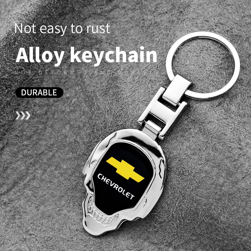 

1 Pcs Car Accessories Keychain Keyring Metal Key Chain Ring Emblem Holder For Chevrolet Cruze Malibu Tahoe Equinox Impala Sonic