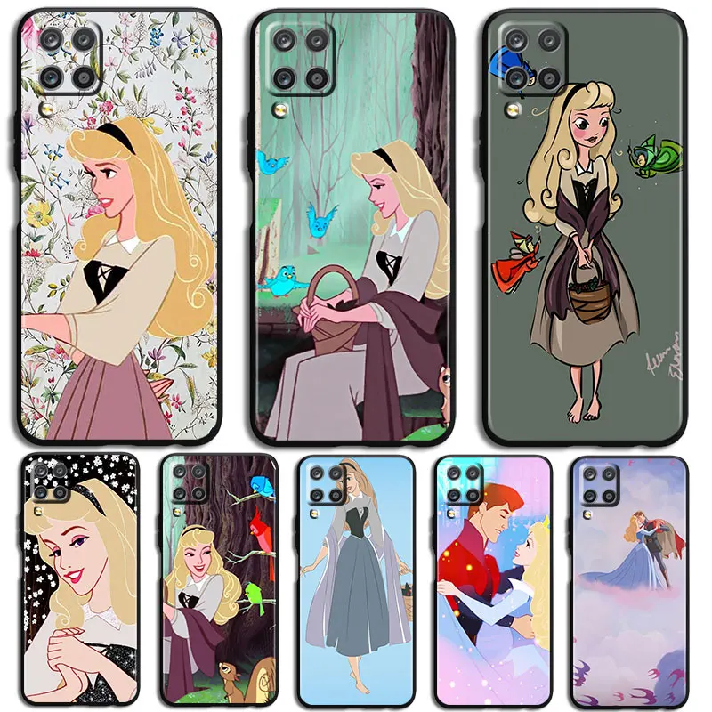 

Sleeping Beauty Phone Case For Samsung Galaxy A10 A20 A30 A2 Core A40 A50 S E A60 A70S A70 A80 A90 Black luxury Back Funda Cover