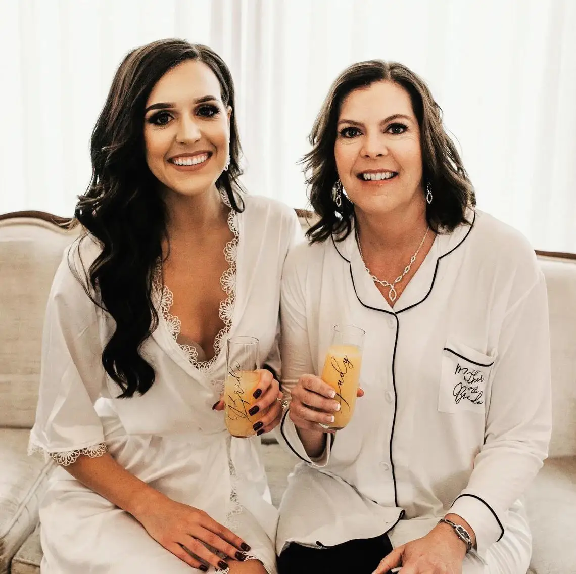 Mother of the Bride Pajamas Wedding Bride Sleep Shirt Personalized Pajama Dress Button Down Shirt Bridesmaid Sleep Shirt