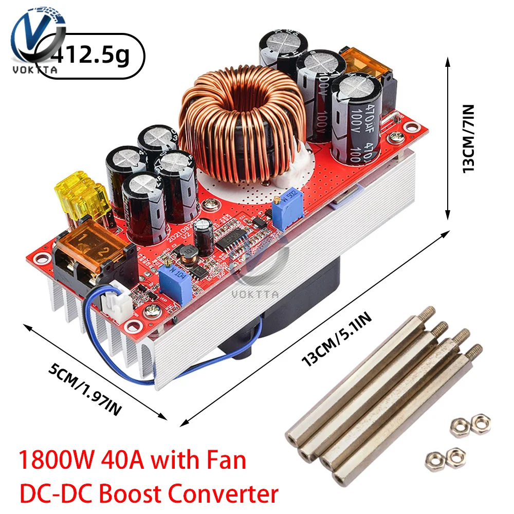 

Gaqqee Преобразователь напряжения DC-DC Boost 1800W 40A