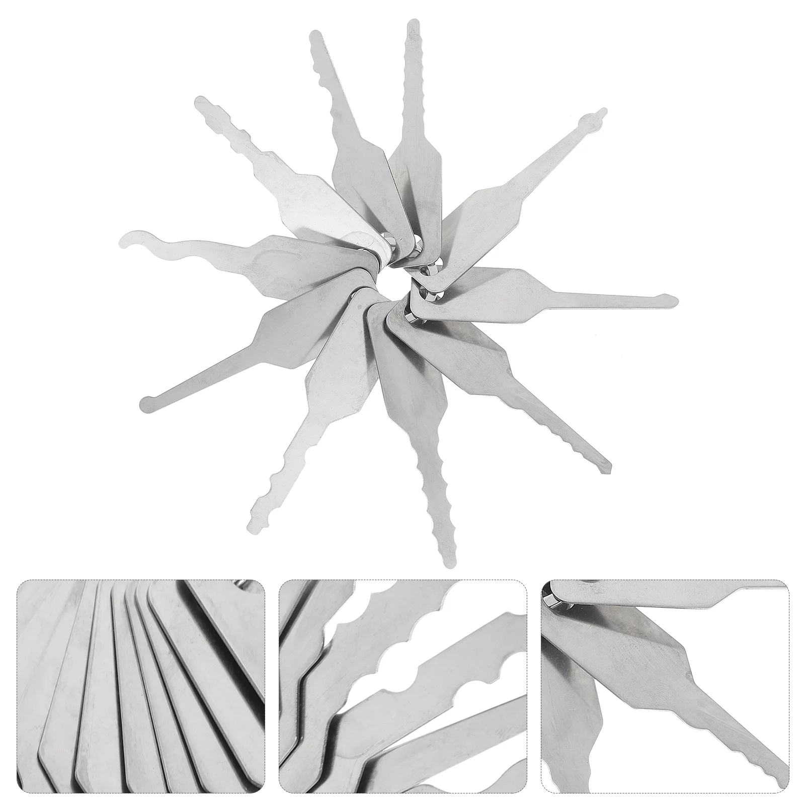 

10 Pcs Car Keys Key Embryo Blank House Billet Blanks Motorcycle Stainless Steel Structure Keys Bulk Assorted