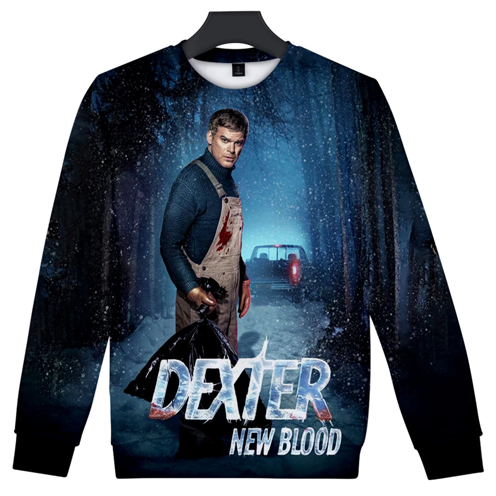 Новинка 2022 Свитшот Dexter с круглым вырезом и объемным рисунком крови для женщин