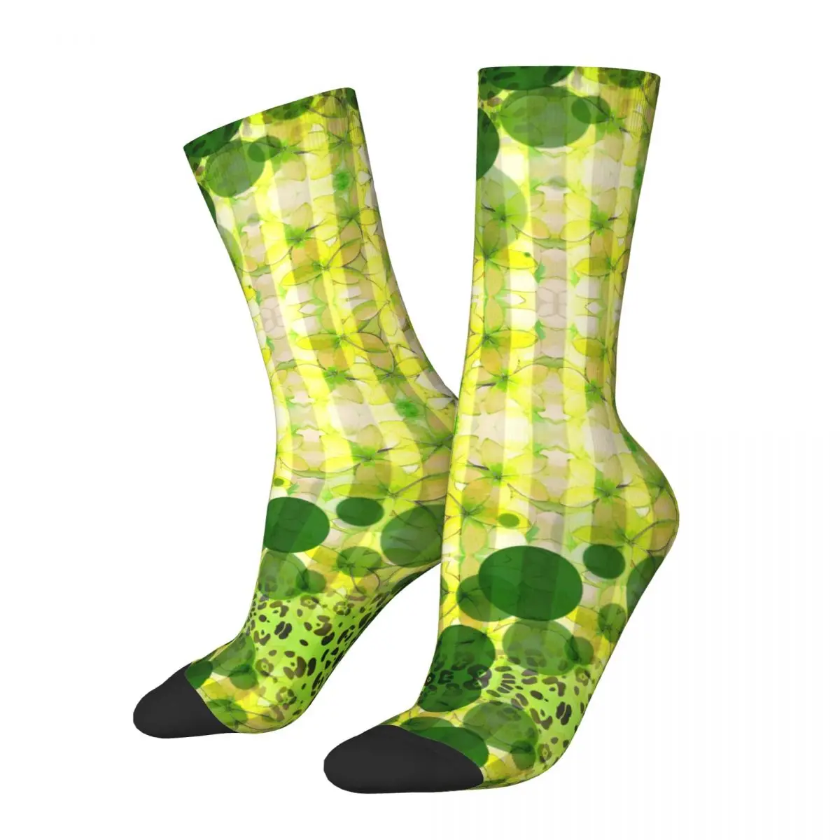 Носки мужские компрессионные винтажные с принтом животных цветов и пузырей