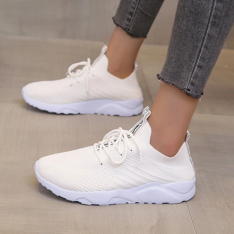 

Sneakers Shoes Women Fashion Lace Up Platform Sneakers Woman Casual Shoes Flat Mesh Sports Shoes Female Canvas Vulcanize Shoes