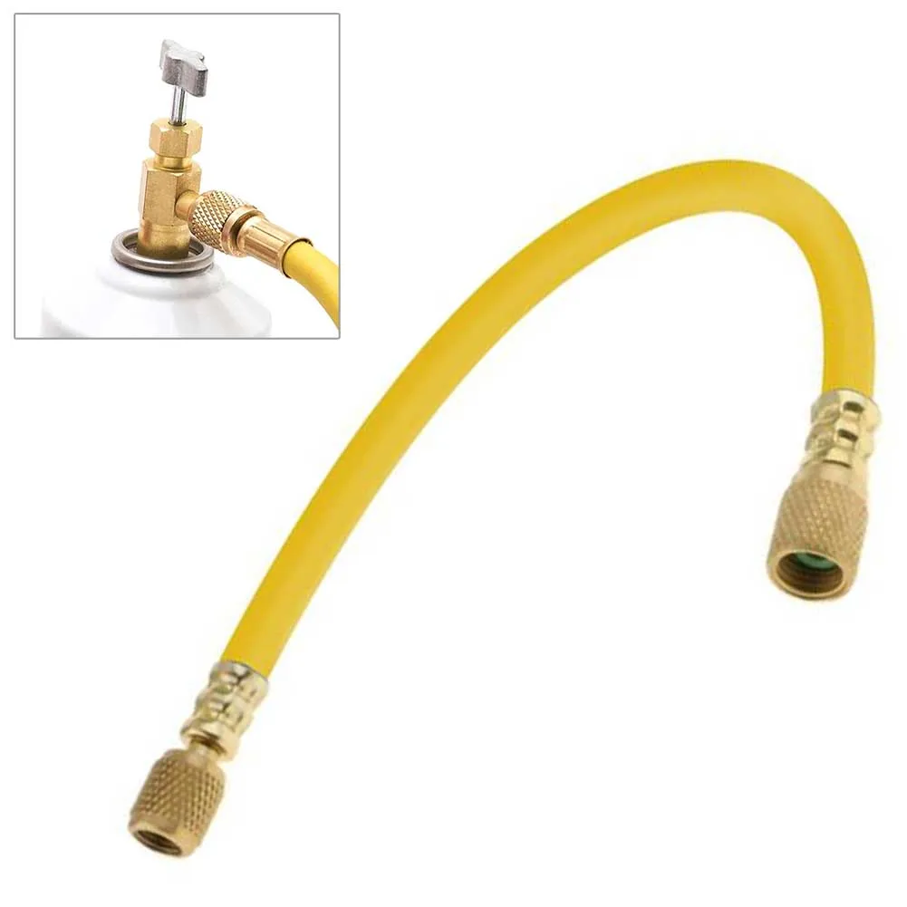 

R134A Refrigerant Charge Hose 25cm Pipe Gauge Fluoride Tool Kit Auto Parts H25B1414FF 1 / 4SAE HVAC Refrigerant Distributor
