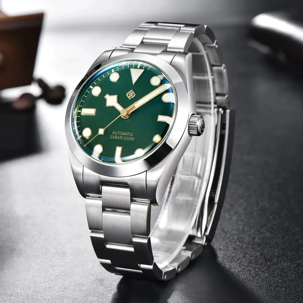 Новые механические мужские часы TERAMI винтажные простые водонепроницаемые