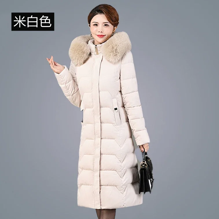 Женское зимнее тонкое пальто выше колена парки с хлопковой подкладкой верхняя