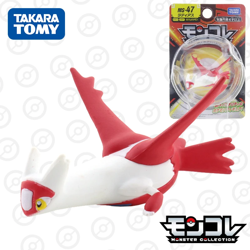 

TAKARA TOMY Pocket Monsters Pokemon Moncolle MS-47 Latias Mini Resin Anime Figure Toys Kids Xmas Gift Toys for Boys