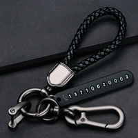 anti lost car key pendant split rings keychain phone number card keyring auto vehicle key chain car outdoor climbing accessories
